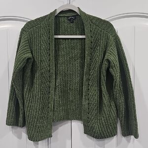 Art Class Forest Green Knit Cardigan